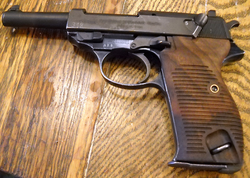 P38, left side, new wood grips